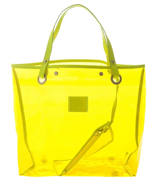 Прозрачная жёлтая сумка — стоковое фото
