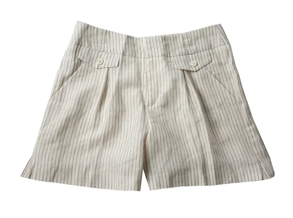 Pantalones cortos de rayas delgadas blancas rotas — Foto de Stock