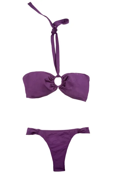 Bikini typu Dark purple bandeau — Zdjęcie stockowe