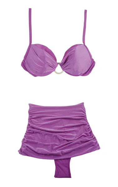 Bikini púrpura embarazada Fotos de stock libres de derechos