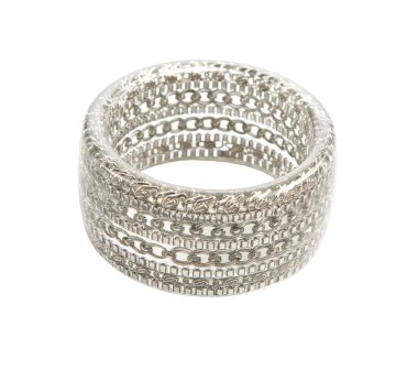 şeffaf plastik bileklik Gümüş Zincirler