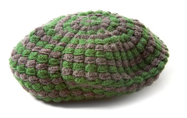 yeşil ve gri bere örgü