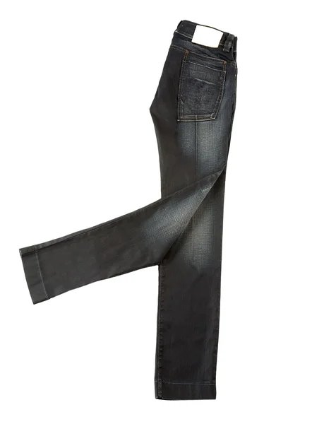 Schwarze abgetragene Jeans — Stockfoto