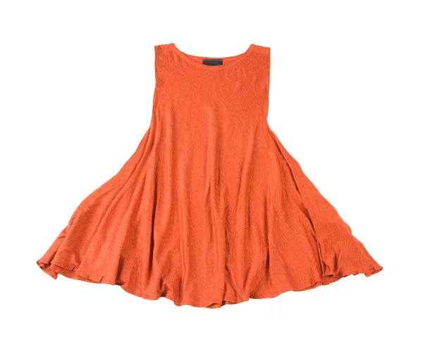 Orange fabric sleeveless dress — Stock Photo, Image