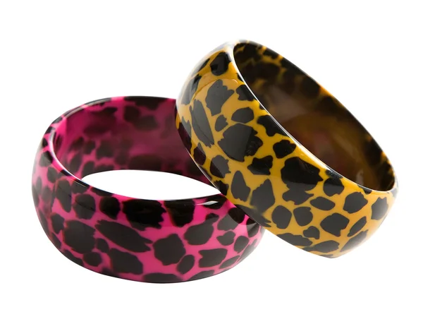 Animal print coloridas pulseras — Stok fotoğraf