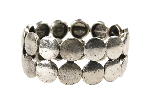 Raw metal silver bracelet — Stock Photo, Image