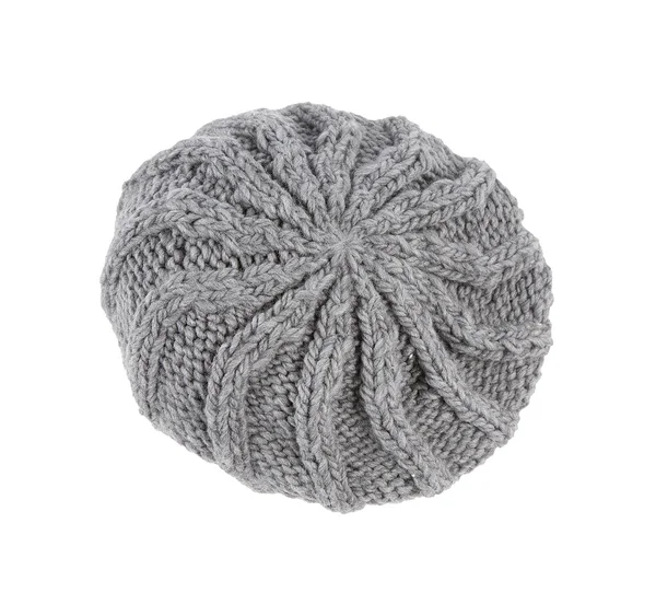Grey knit beanie — Stock Photo, Image