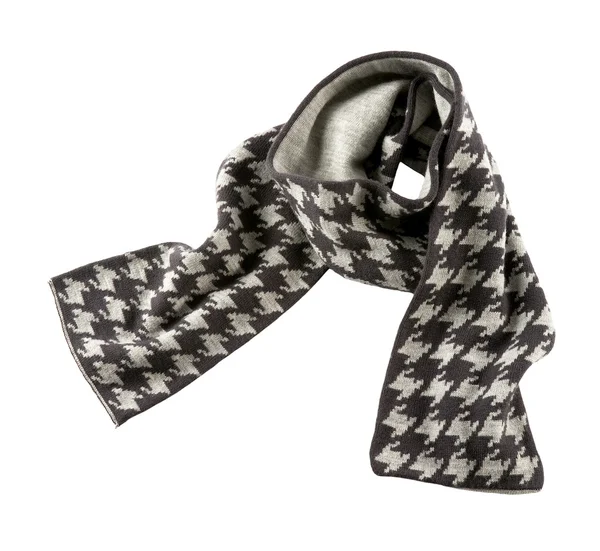 Grey houndstooth check scarf — Stock Photo, Image