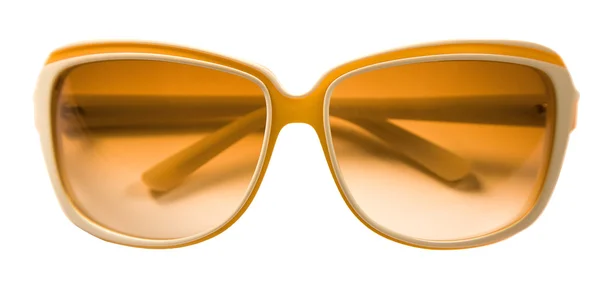 Zweifarbig umrandete gelbe weiße Sonnenbrille — Stockfoto
