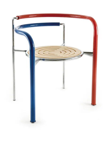 设计三色金属椅 — 图库照片