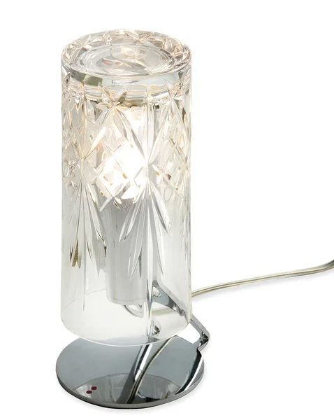 Long drinking stars carved glass lamp — Stock Photo, Image