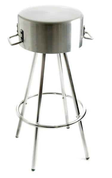 Saucepan metal stool — Stock Photo, Image