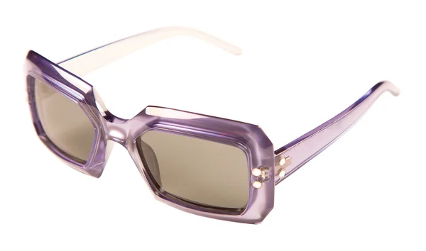 Gafas de sol vintage con borde púrpura translúcido Imagen de stock