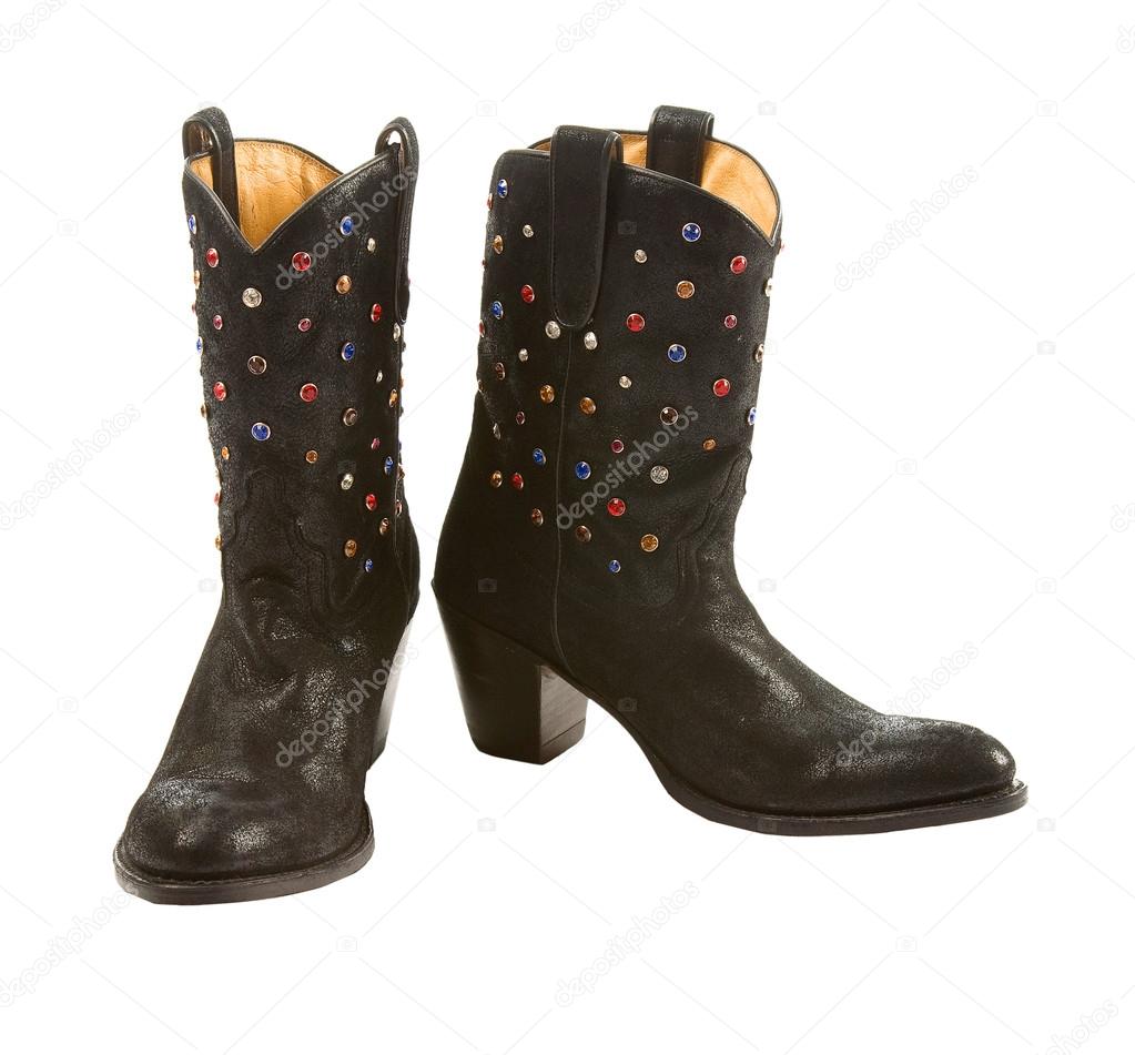 black cowgirl boots cheap