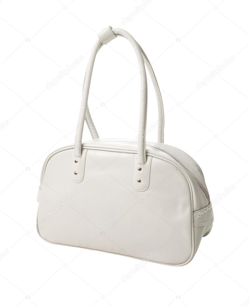 Retro white leather sport bag Stock Photo by ©Lalouetto 23121762