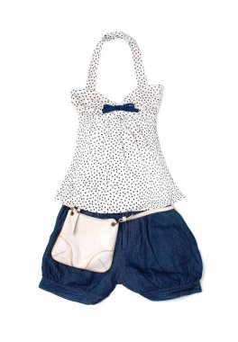 puantiyeli İmparatorluğu çizgi stil moda kompozisyon