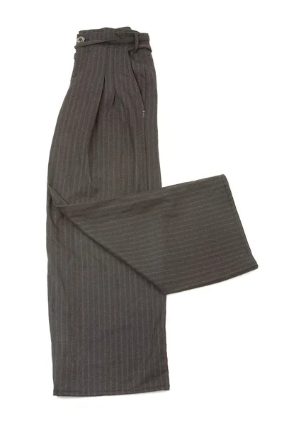 Полосатый серый слон брюки с украшенными деталями — стоковое фото