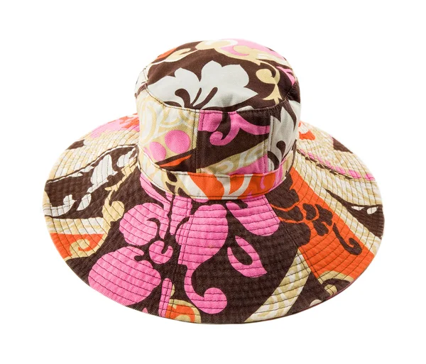 Patrón multicolor florido sombrero de disquete Fotos de stock