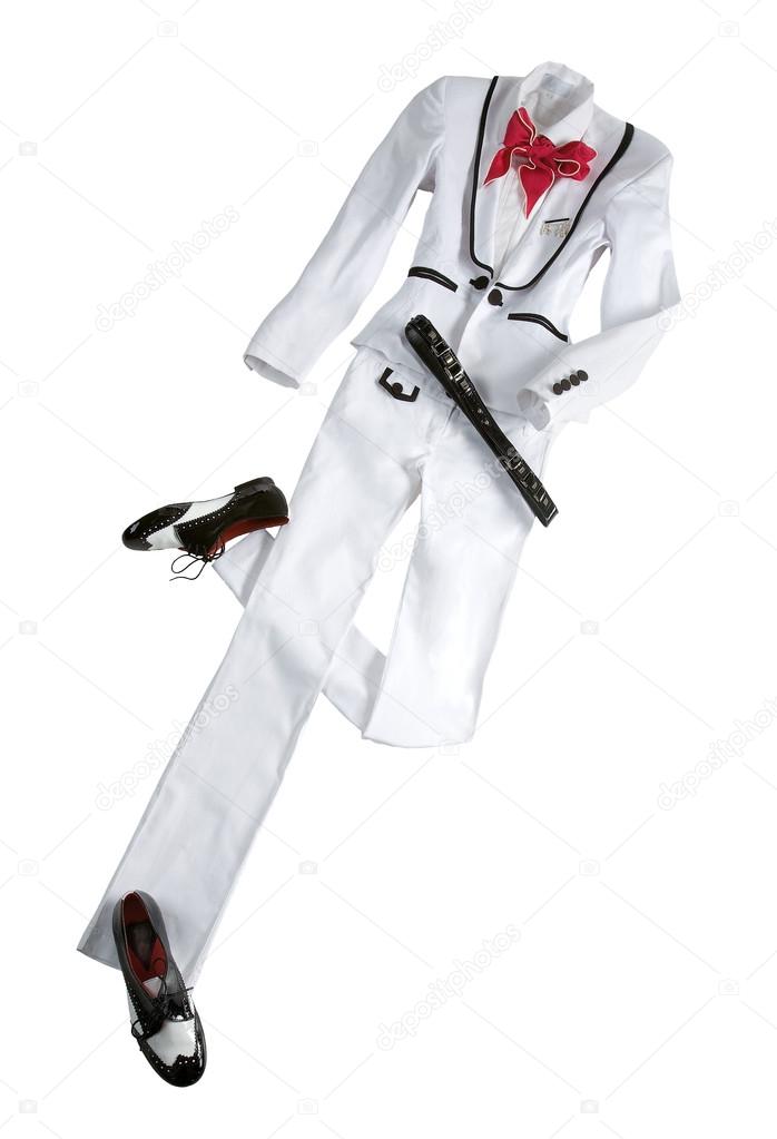 White tuxedo bicolor derby styling fashion composition