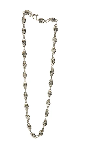 Metal skulls chain necklace — Stock Photo, Image