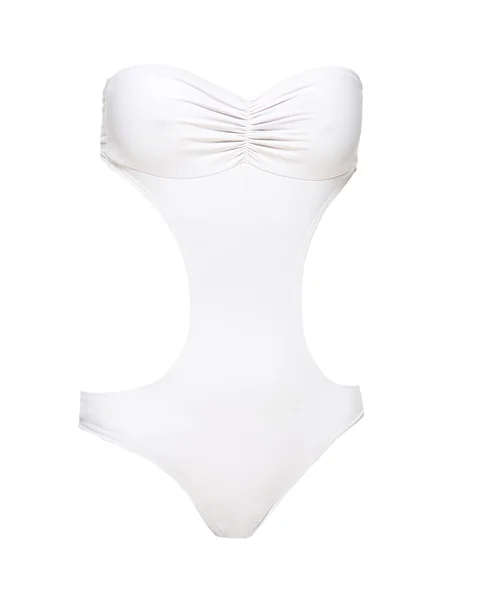 Maillot de bain une pièce bandeau peekaboo blanc chérie — Photo