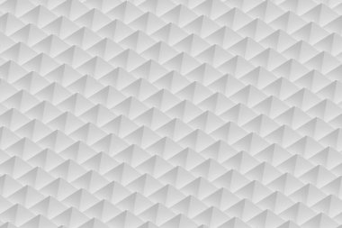 3d rendering of abstract geometric background made of white pyramids.