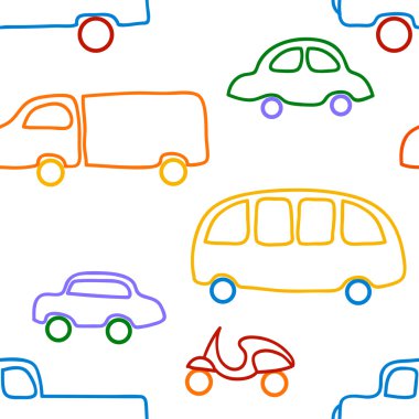 vektör araçları ve kentsel trafik ile seamless modeli.