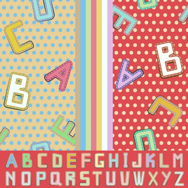 Shabey alphabet background — Stock Vector