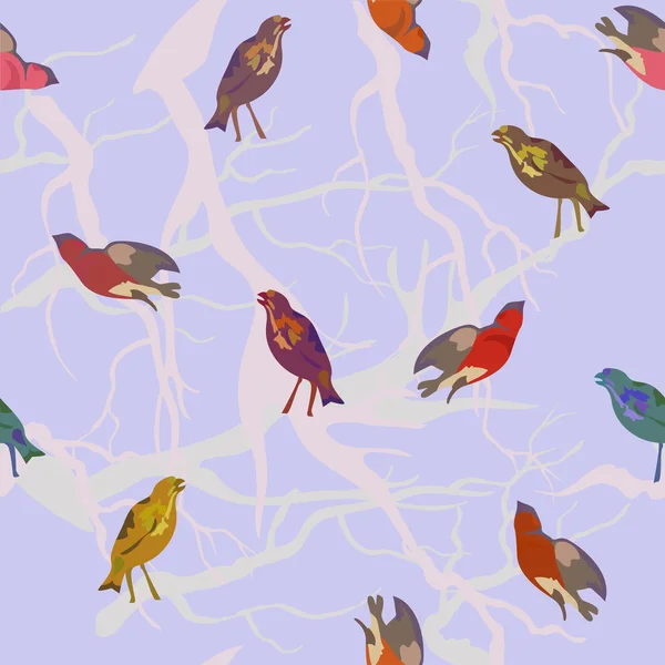 Vector de fondo con aves — Archivo Imágenes Vectoriales