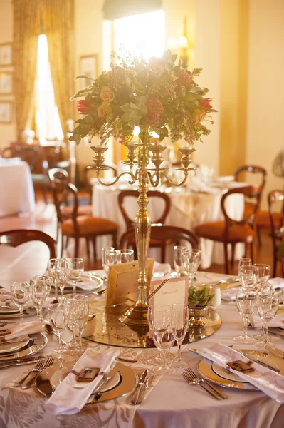 Wedding restaurant serving — Stock Photo, Image