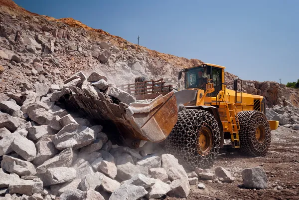 Buldozer ocağı, Bina ağır araba (hdr) Stok Fotoğraf