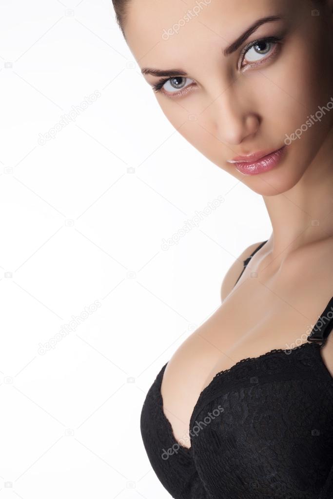 Fashion shoot of young sexy woman in lingerie