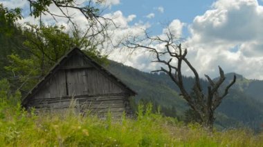 dağ evinde. Karpaty