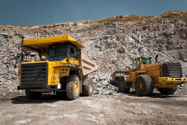 heavy building bulldozer quarry,car