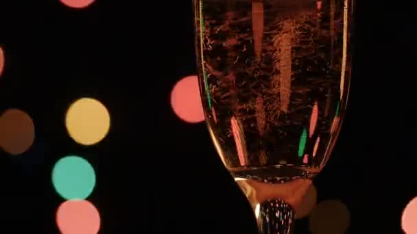 Glass of champagne — Stock Video
