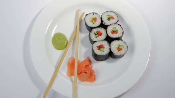 Sushi. — Vídeo de Stock
