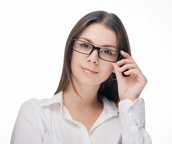 オフィスでの仕事で若い女性秘書 — ストック写真