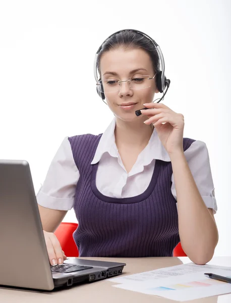 Businesswoman talking on the phone,operator Royalty Free Stock Images