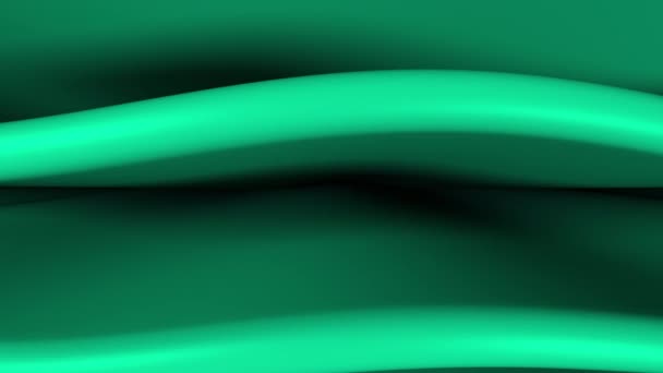 Абстракция Зеленые Кривые Волны Двигаться — стоковое видео