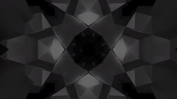 Vol Travers Des Formes Géométriques Noires Dans Espace — Video