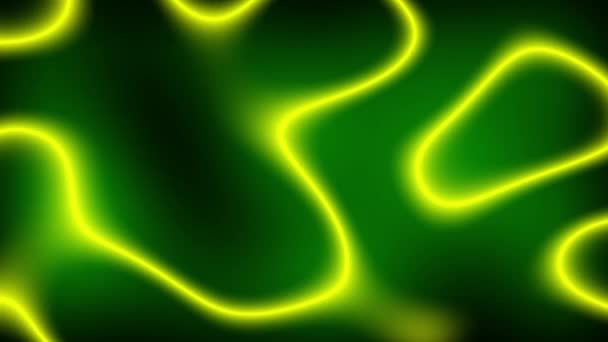 Linhas Eletricidade Amarelas Fundo Verde — Vídeo de Stock