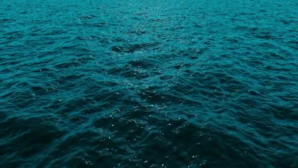 Superficie Del Mare Con Onde Tempesta Oceanica — Video Stock