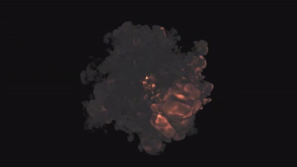 Multicolored Movement Fire Smoke Transparent Background — Video Stock