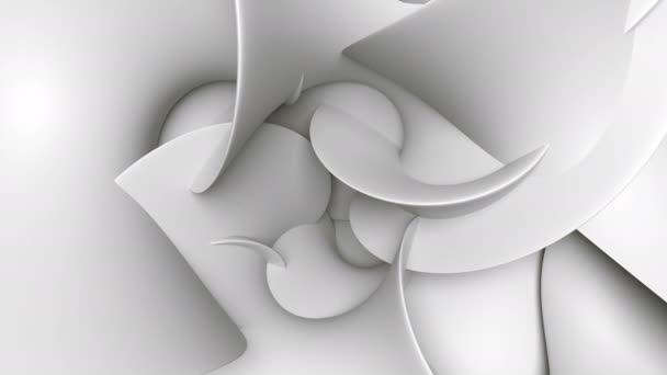 Абстрактна Біла Текстура Рухомих Фігур — стокове відео