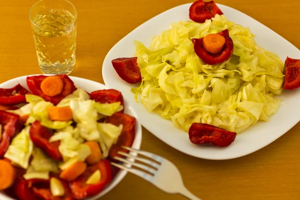 Salad with aperitif — Stock Photo, Image