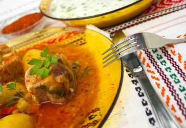 Lokantada lezzetli yemekler