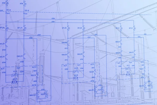 Schema ingegneristico dei dispositivi di automazione — Foto Stock