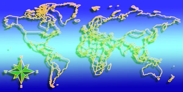 World map — Stock Photo, Image