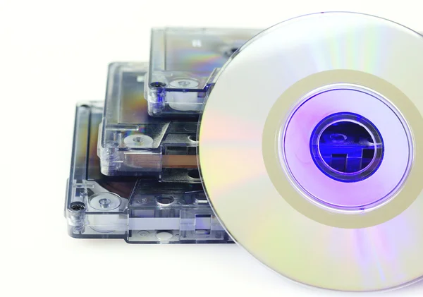 Tapes and CD isolated — Stock Photo, Image