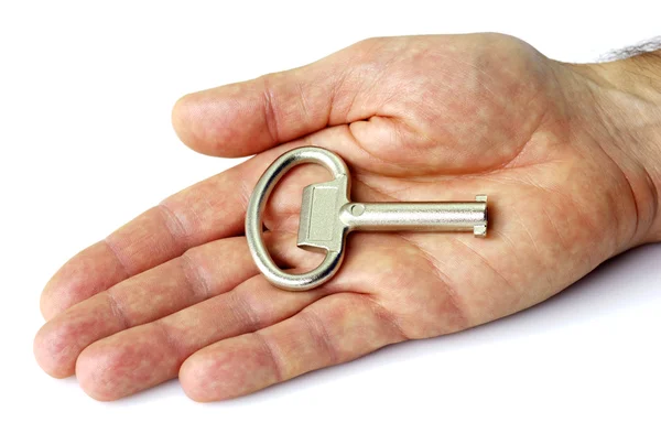 Klíč v ruce — Stock fotografie